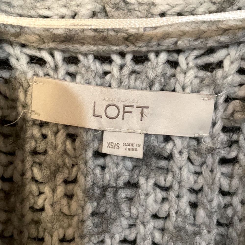 Loft grey open cardigan with pockets size XS/S - Picture 3 of 6